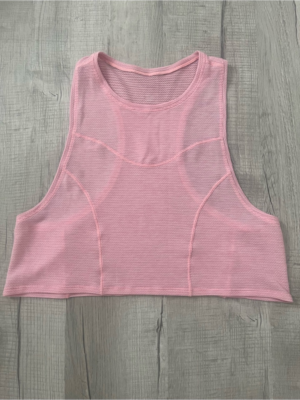 Lululemon athletica Pink Mesh Crop Tank